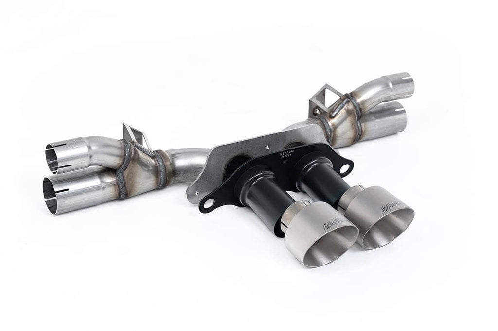 Milltek Porsche Rear Silencer Bypass with Brushed Titanium Trims