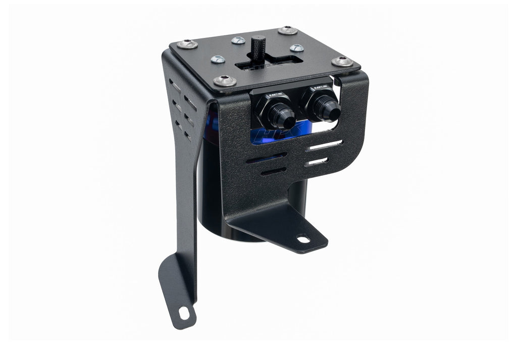 HPS Performance Aluminum Oil Catch Can Kit 2012-2015 Honda Civic Si 2.4L K24Z7, Blue, 860-027BL