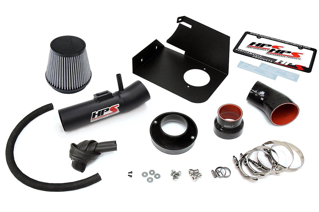 HPS Performance Shortram Air Intake Kit 2004-2011 Ford Ranger 4.0L V6, Includes Heat Shield, Black