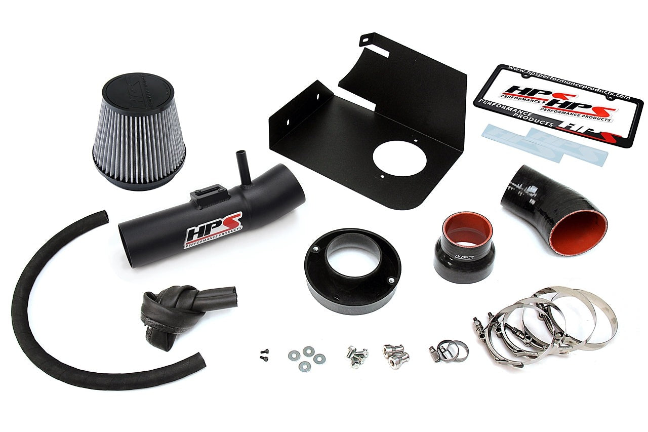 HPS Performance Shortram Air Intake Kit 2004-2011 Ford Ranger 4.0L V6, Includes Heat Shield, Black
