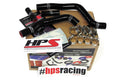 HPS Black Reinforced Silicone Radiator Hose Kit Kawasaki 03-08 KX125 2 Stroke