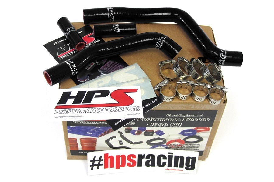 HPS Black Reinforced Silicone Radiator Hose Kit Kawasaki 03-08 KX125 2 Stroke