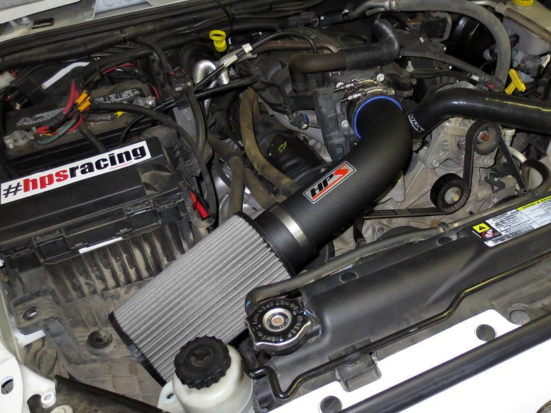 HPS Performance Shortram Air Intake Kit 2007-2011 Jeep Wrangler 3.8L V6, Black
