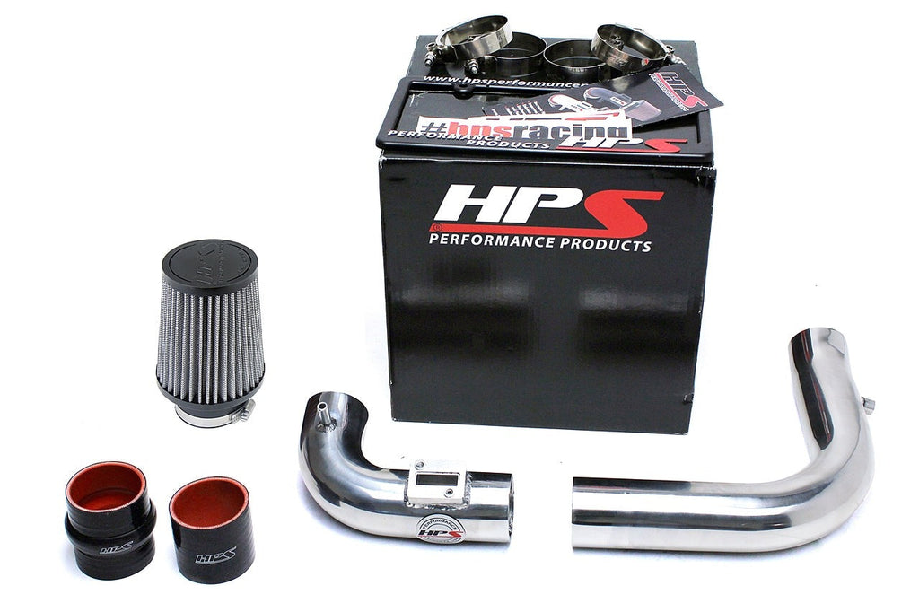 HPS Performance Cold Air Intake Kit 2015-2018 Honda Fit 1.5L Manual Trans., Converts to Shortram, Polish