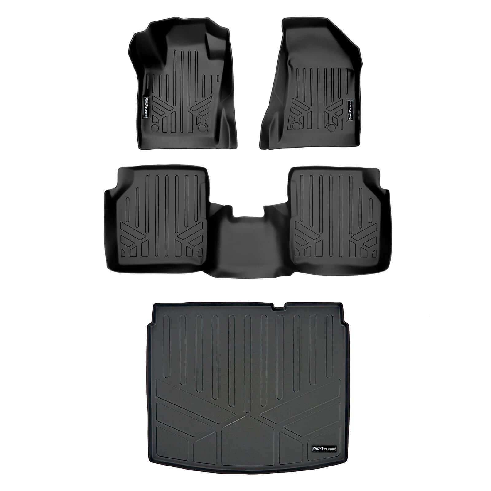 SMARTLINER Custom Fit Floor Liners For 2017-2026 Jeep Compass with Dual Driver Side Floor Hooks (New Body Style)