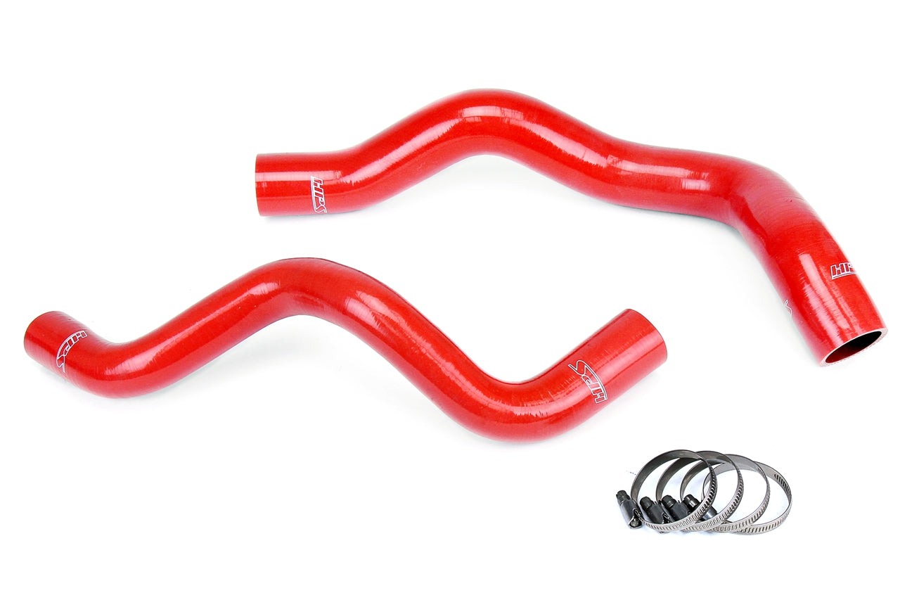 HPS Red Reinforced Silicone Radiator Hose Kit Ford 94-95 Mustang Base V6 3.8L