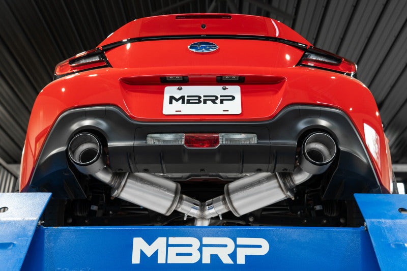 MBRP T304 Stainless Steel 3in Dual Split Rear Cat Back w/ Caron Fiber Tips -2013-2026 Subaru BRZ / 2017-2026 Toyota GR86 / 86 / 2013-2016 Scion FR-S