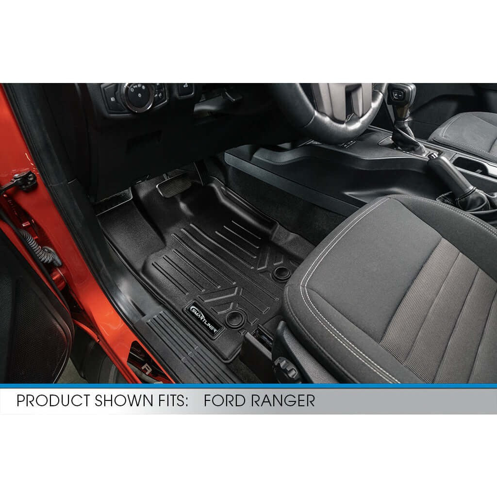 SmartCoverageTM Floor Liners For 2019-2023 Ford Ranger SuperCrew Cab (Carpet)