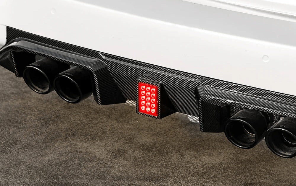 M2 G87 SQ-C Style Dry Carbon Fiber Rear Diffuser With Brake Light