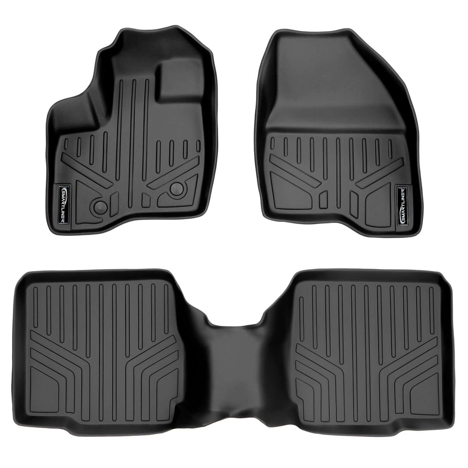 SMARTLINER Custom Fit Floor Liners For 2011-2014 Ford Explorer (with 2nd Row Center Console)