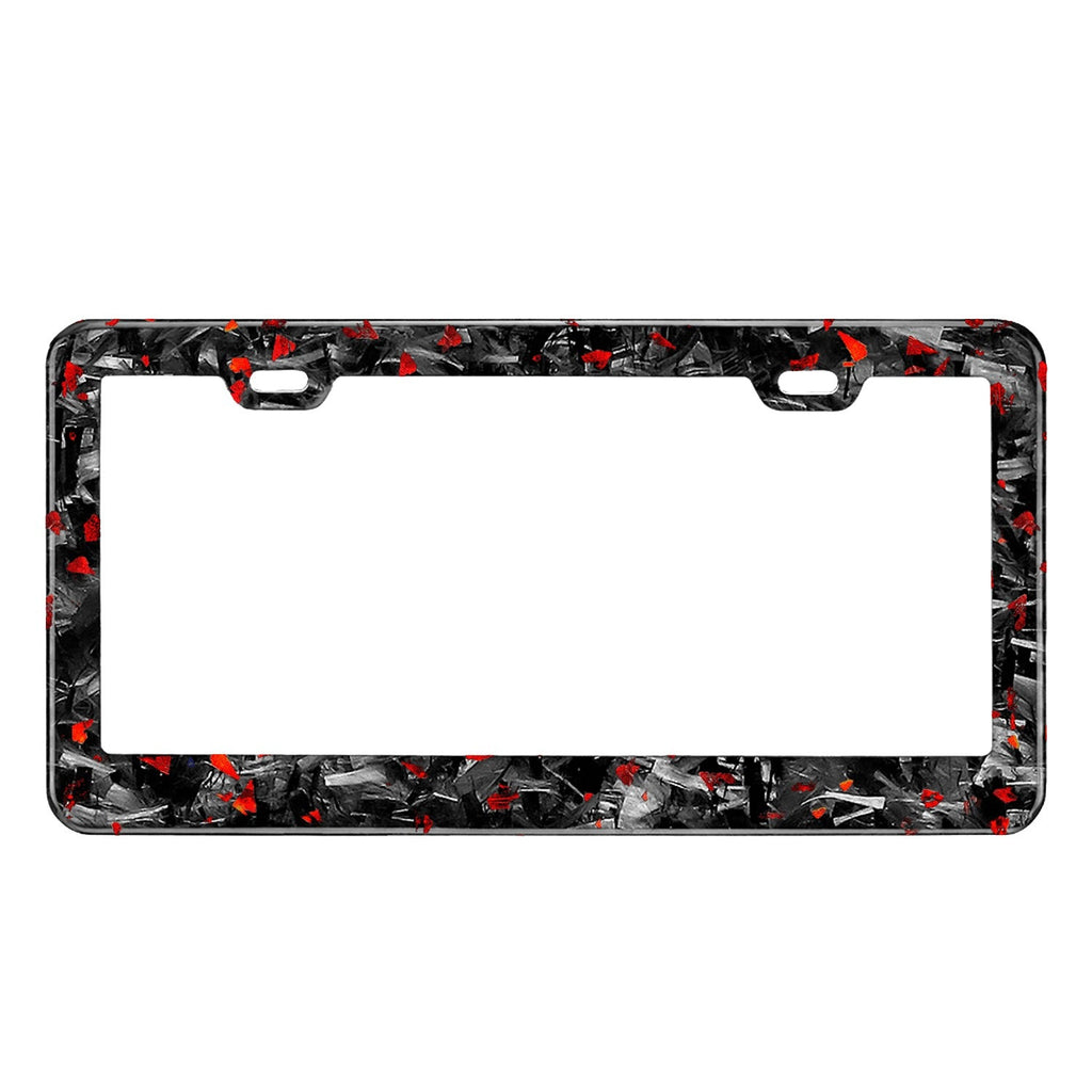 Flake Forged Carbon Fiber License Plate Frame