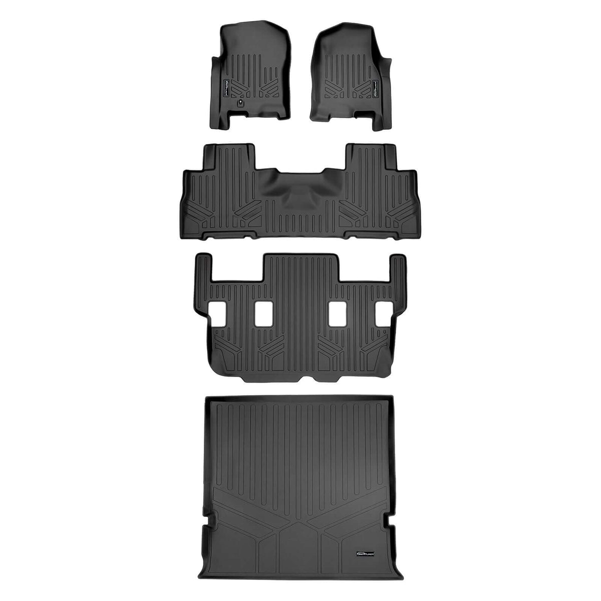 SMARTLINER Custom Fit Floor Liners For 2007-2017 Ford Expedition/Lincoln Navigator with 2nd Row Bucket Seats (No EL or L Models)