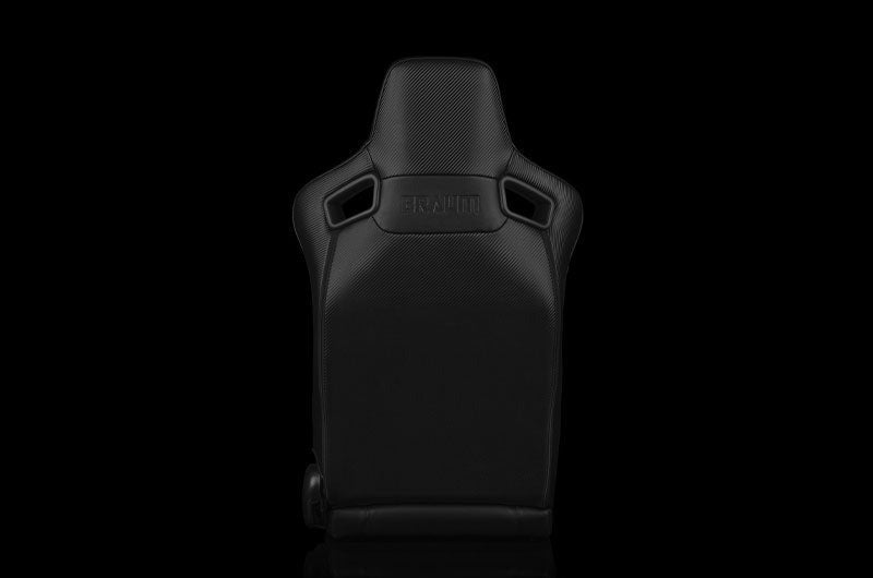 Braum Elite-X Series Sport Seats - Komodo Edition | Black Leatherette (Black Stitching) Pair - Universal