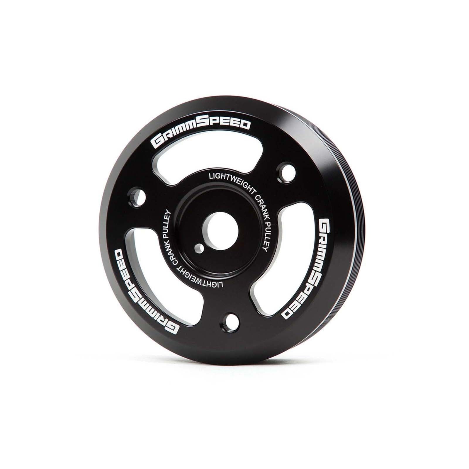 GrimmSpeed Lightweight Crank Pulley Black - Subaru Models (inc. BRZ 2013+ / WRX 2015 - 2018)