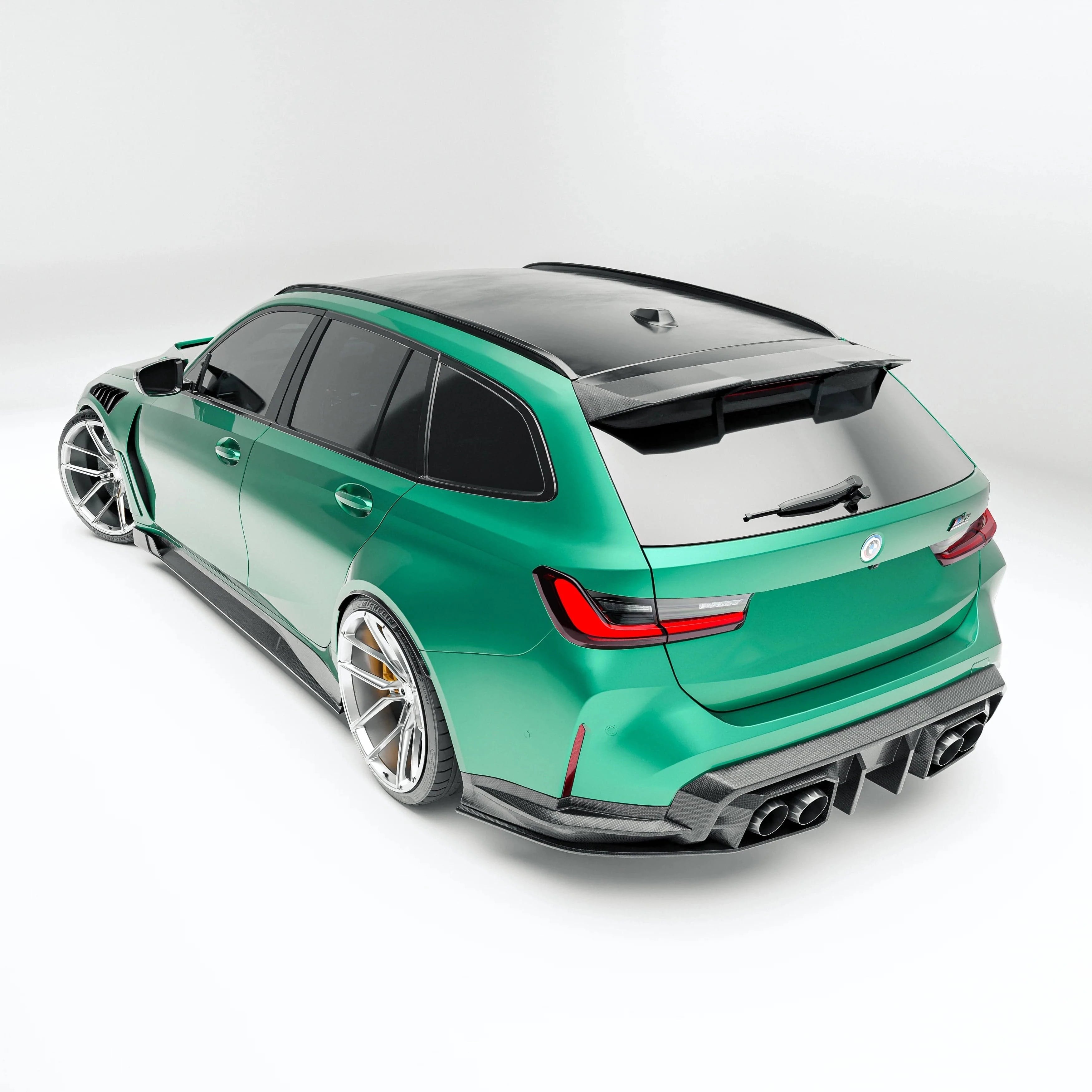 Revozport Carbon Fiber Rear Roof Spoiler for BMW G81 M3 2021-2024