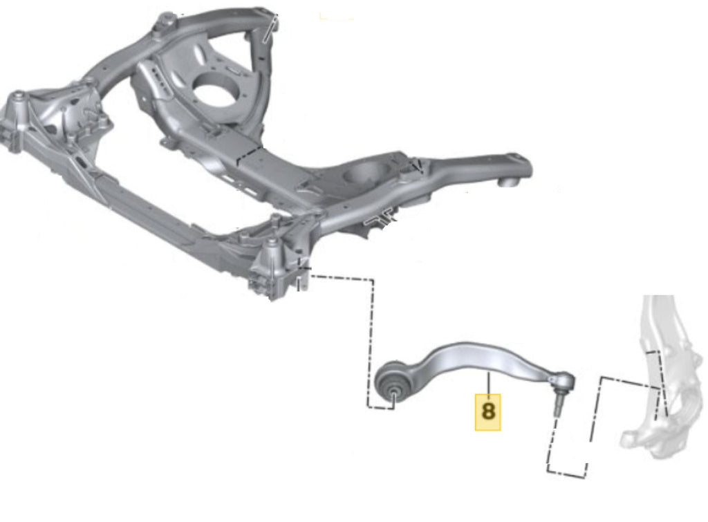 BMW G30 530i & 540i Front Control Arm / Tension Strut OEM 31106861161 or 31106861162