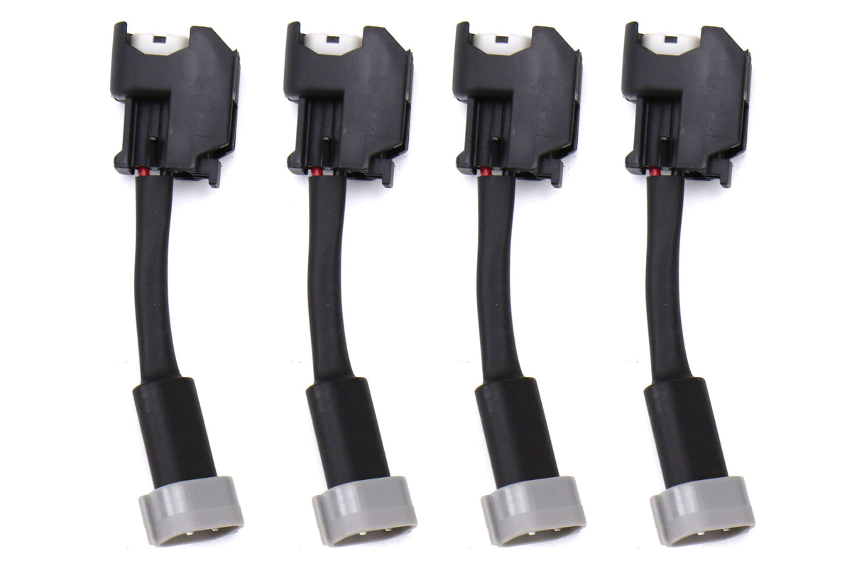 Fuel Injector Clinic Injector Plug Adaptors - US Car/EV6 (Female) to Denso (Male) Set of 4 - Universal