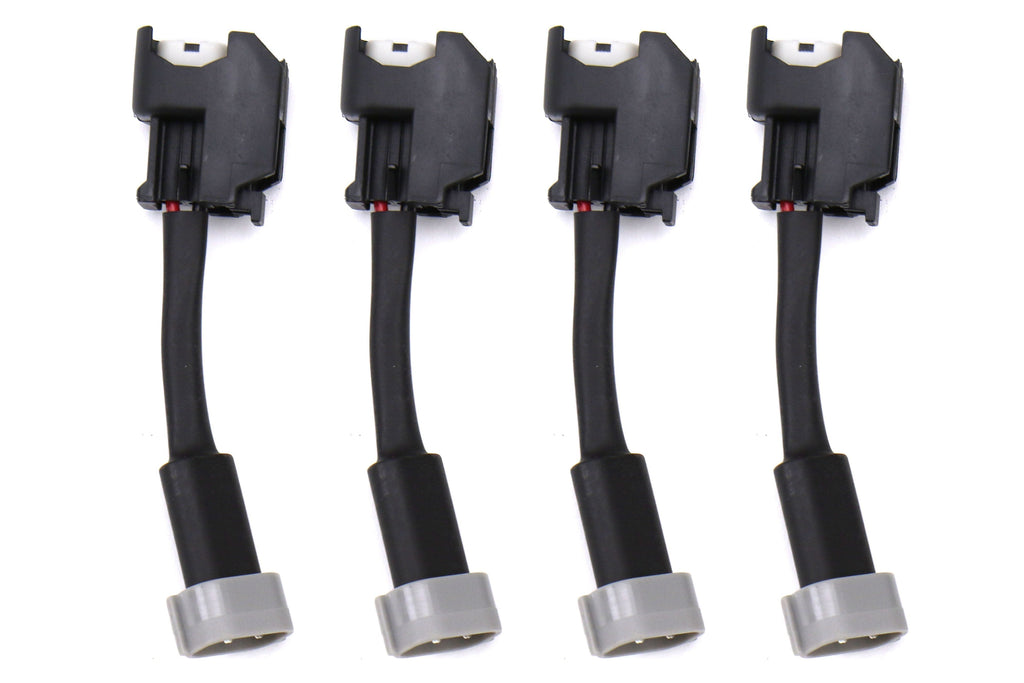 Fuel Injector Clinic Injector Plug Adaptors - US Car/EV6 (Female) to Denso (Male) Set of 4 - Universal