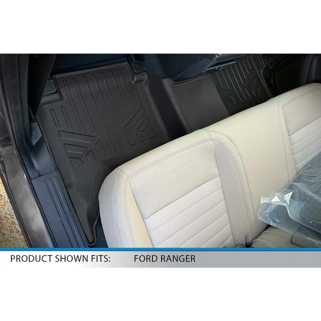 SmartCoverageTM Floor Liners For 2019-2023 Ford Ranger SuperCrew Cab (Carpet)