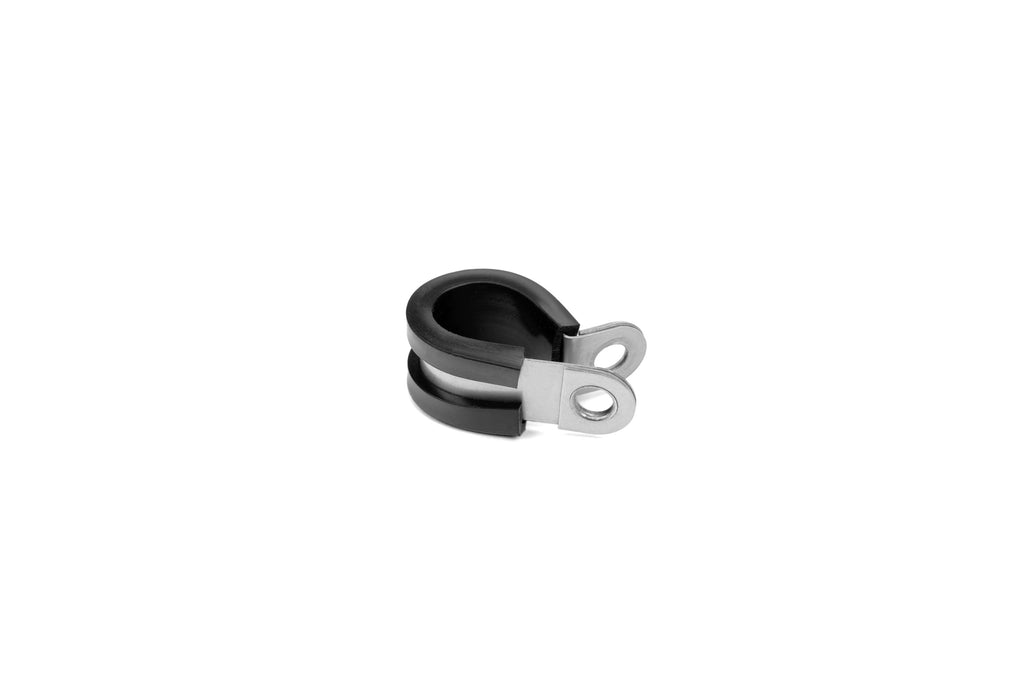 HPS Stainless Steel Cushion Loop Clamp for 3/16" (5mm) OD Tube, Wire and Hose, Black Rubber EPDM