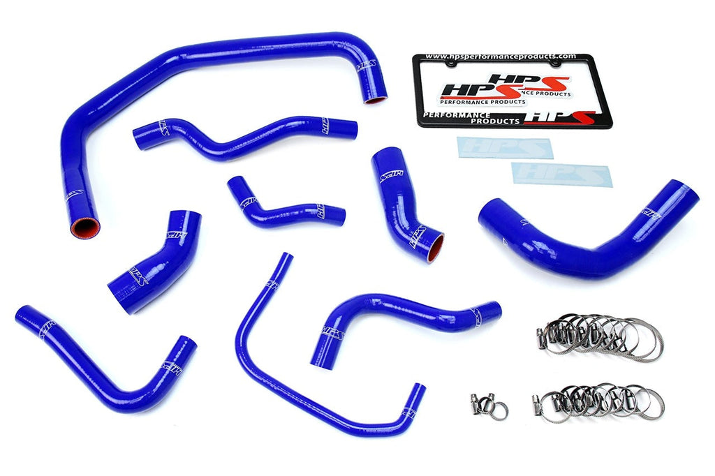 HPS Blue Reinforced Silicone Radiator Hose Kit Coolant Ford 03-04 Mustang SVT Cobra 4.6L V8 Supercharged