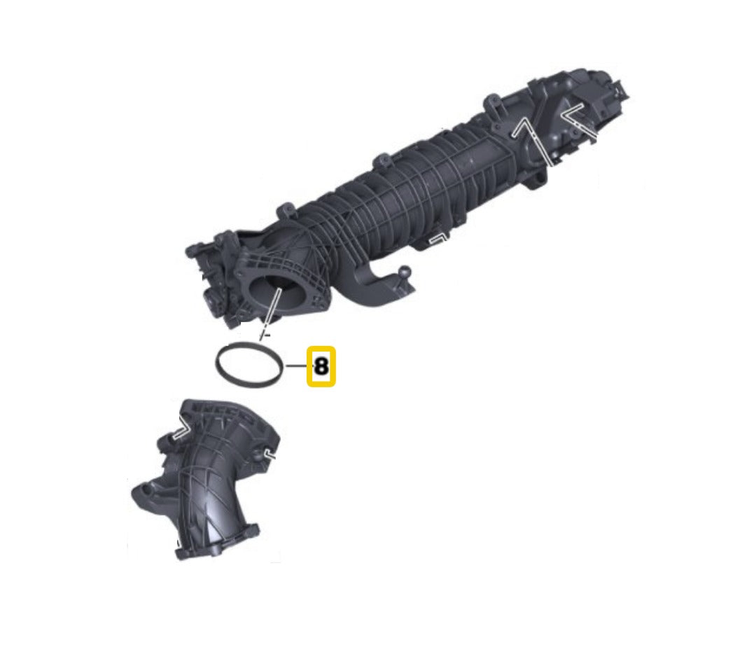 BMW F15 X5 xDrive35d Intake Gasket - Intake Manifold to Venturi 11618513295