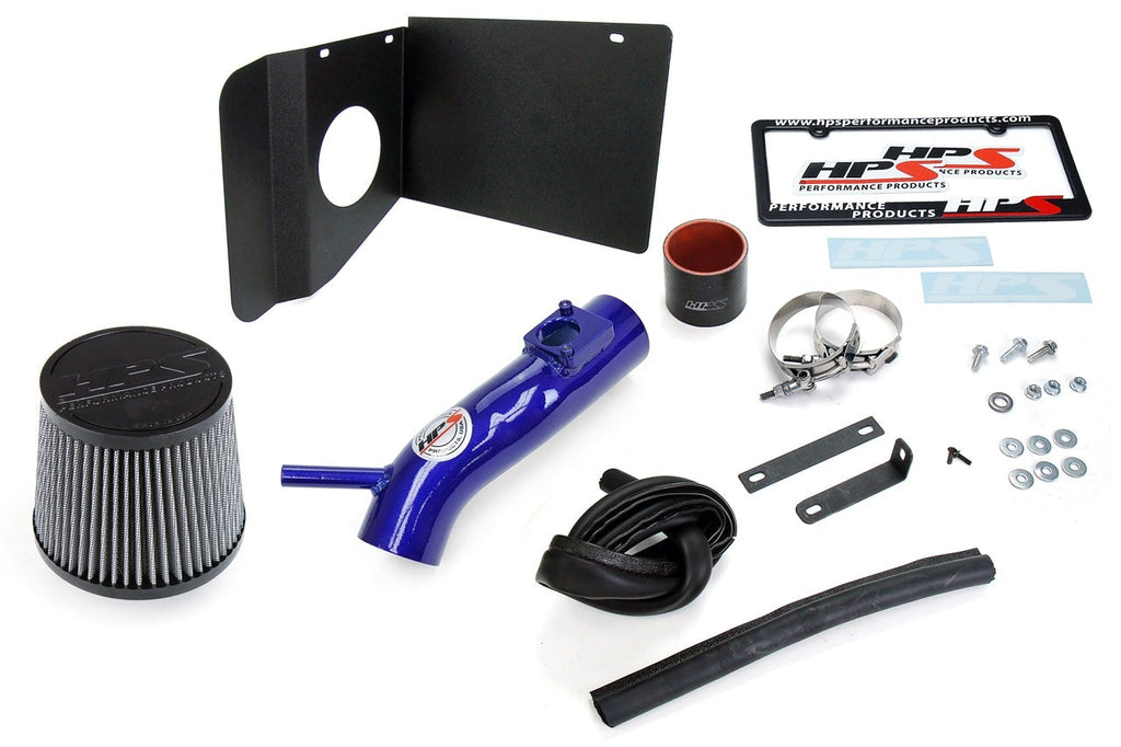 HPS Performance Shortram Air Intake Kit 2018-2019 Toyota C-HR 2.0L, Includes Heat Shield, Blue