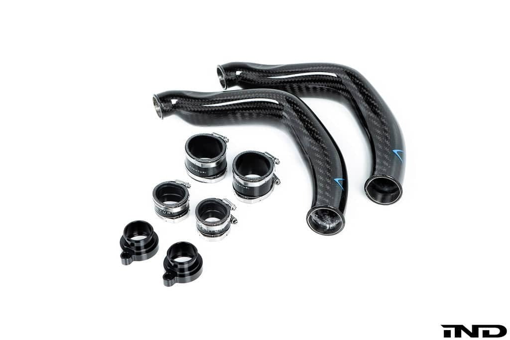 Eventuri BMW F8X M2C M3 M4 S55 Black Carbon Charge Pipe Set - Gloss