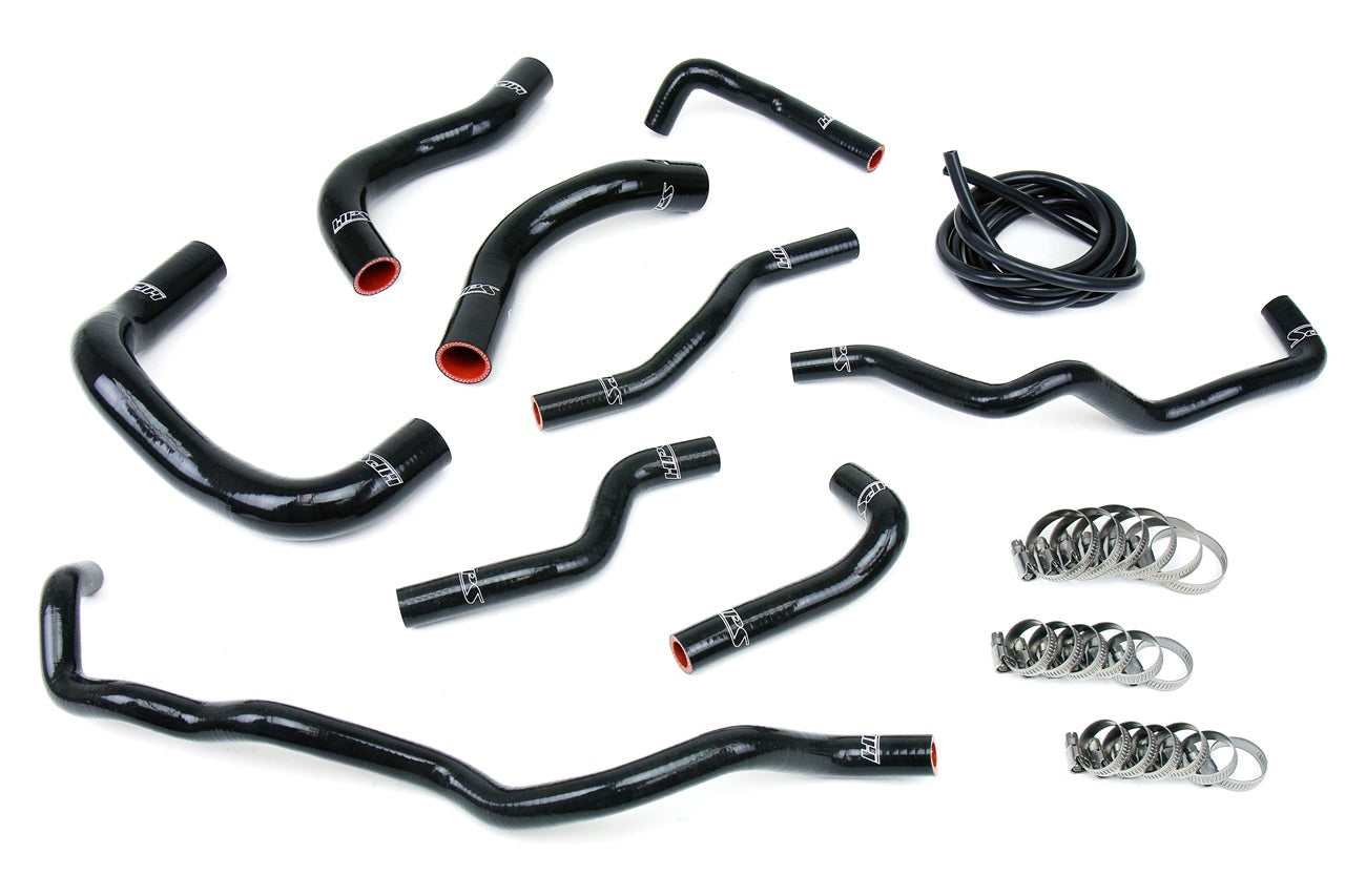 HPS Reinforced Black Silicone Radiator + Heater Hose Kit Coolant Scion 08-14 iQ 1.3L