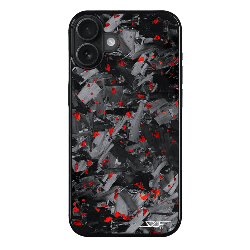 iPhone | Red Flake Forged Chunk Carbon Fiber Case | CLASSIC Series