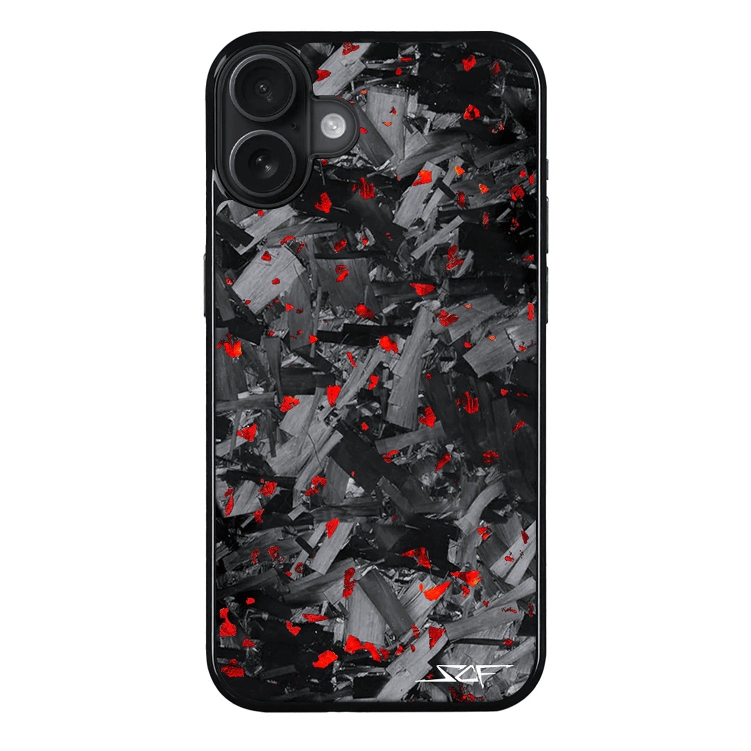 iPhone | Red Flake Forged Chunk Carbon Fiber Case | CLASSIC Series