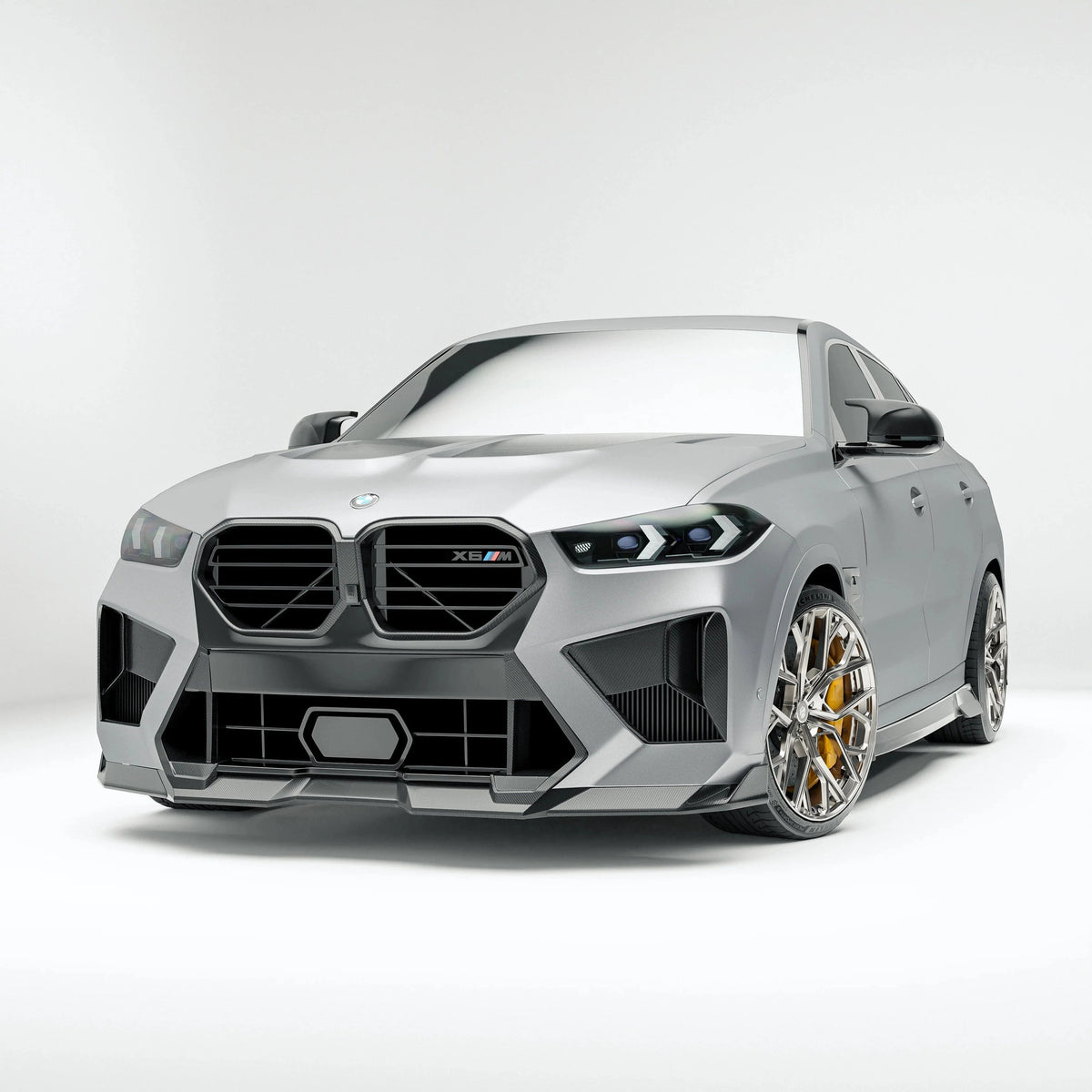 Revozport Carbon Fiber Front Lip Diffuser for BMW X6M F96 LCI (2023+)