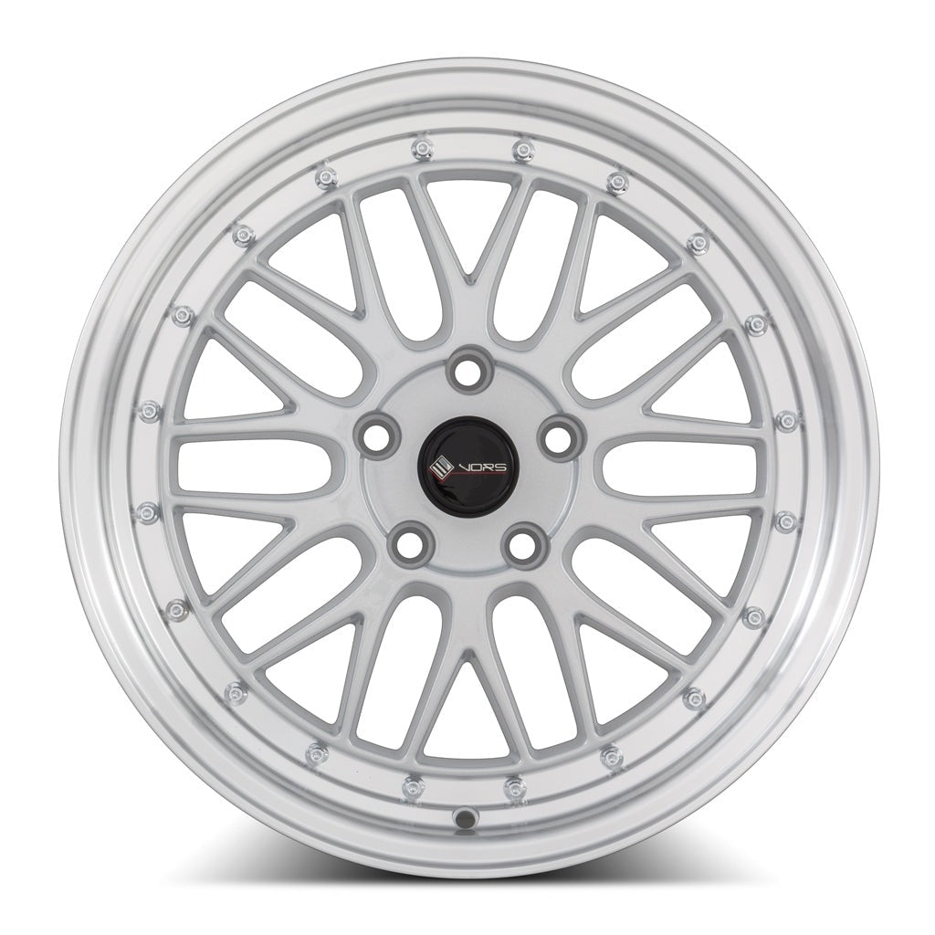 VORS VR8 17" 4x108 Silver Machined Lip
