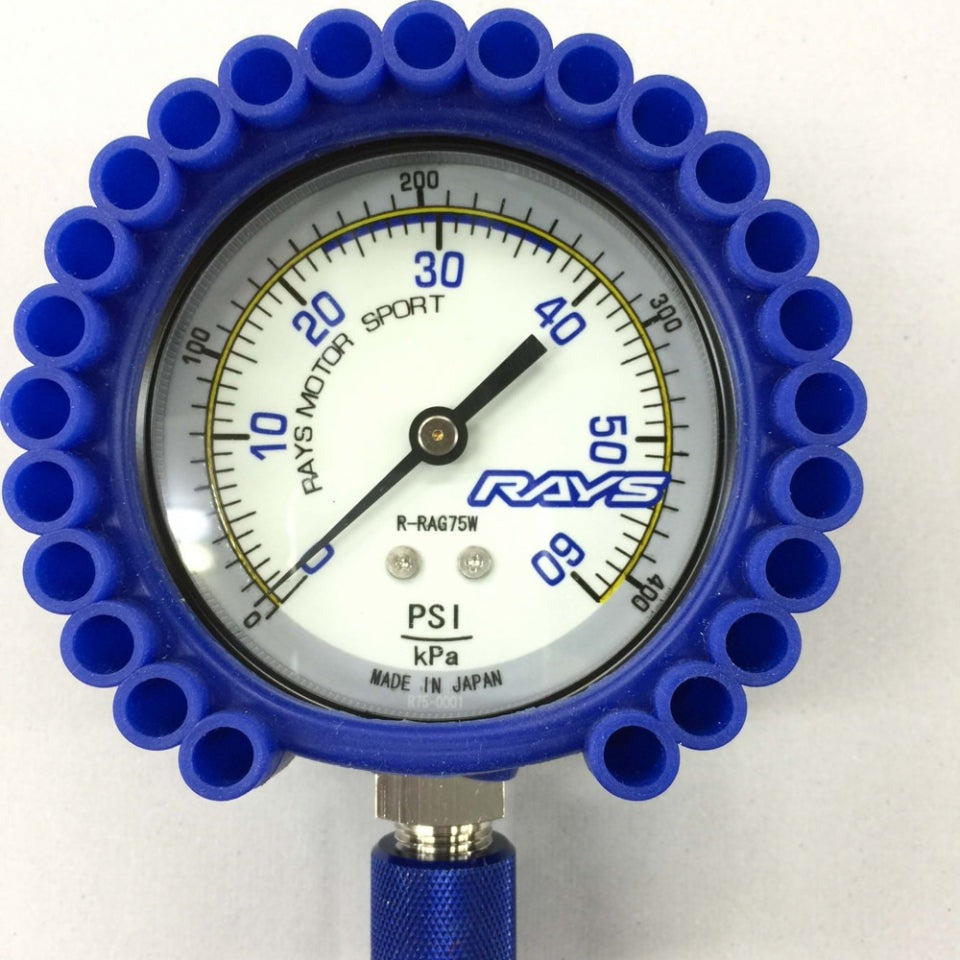 Rays Racing Air Gauge 75 PSI Blue
