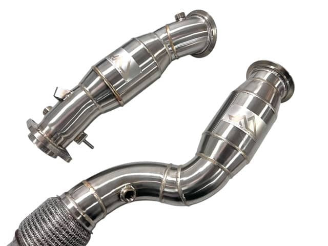 PRE ORDER MAD BMW S58 Catted Downpipes M2 M3 M4 G87 G80 G82 G83 W/ Flex Section