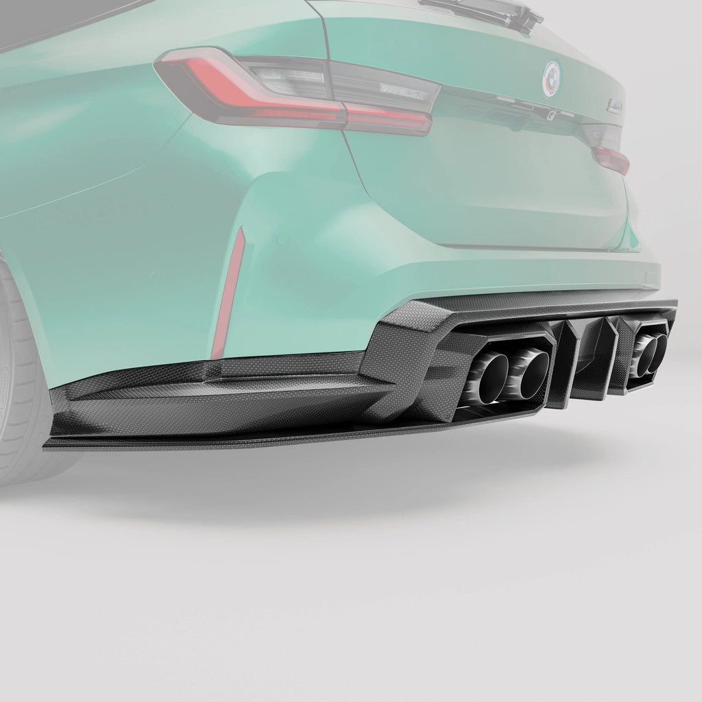 Revozport 6 Pieces Carbon Fiber Rear Diffuser for BMW G80 G81 M3 2021-2024