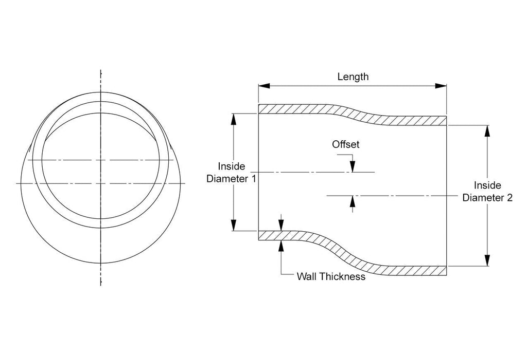 HPS Silicone Offset Reducer Hoses