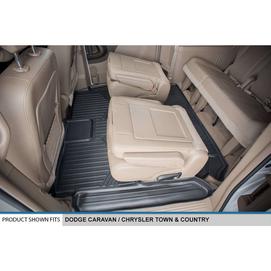 Smart TrimTM Floor Liners For 2013-2020 Dodge Grand Caravan (2nd Row Bucket) and no Super Console