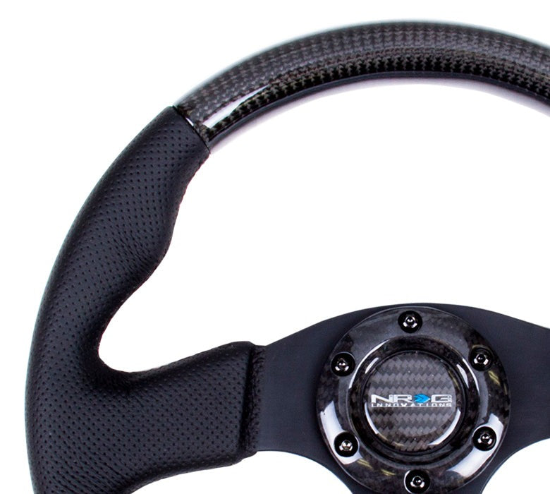 NRG Carbon Fiber Steering Wheel NRG 315mm With Black Stitching - Universal