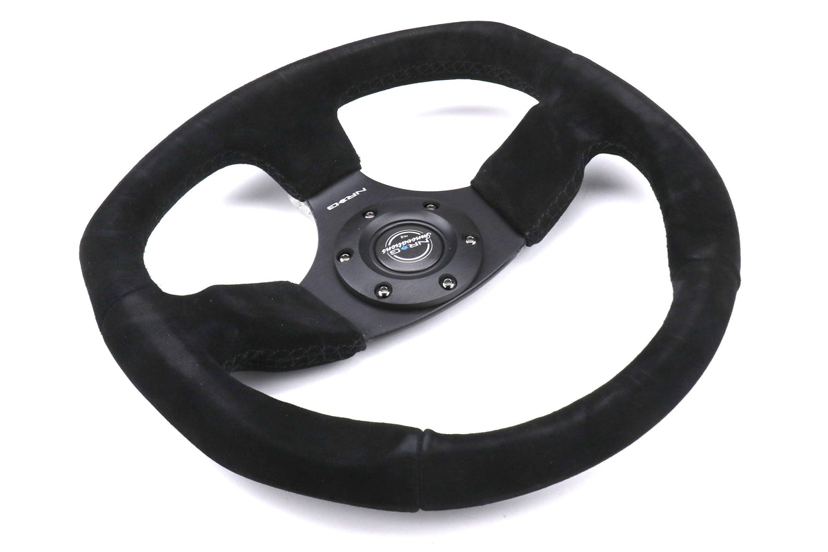 NRG ST-009S Sport Suede Leather Steering Wheel - Universal