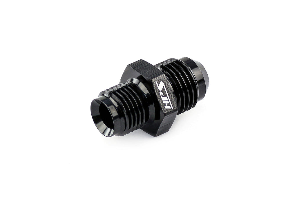 HPS Performance AN Male to Inverted Flare Male Power Steering Adapter, Aluminum, Black