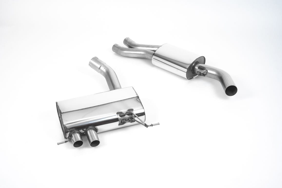 Milltek E82/E88 135i N54/N55 Secondary Cat-back Exhaust System w/ Ceramic Black GT80 Trims