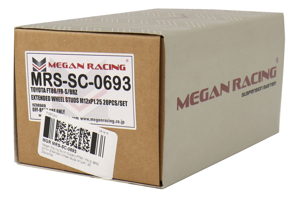 Megan Racing Extended Wheel Studs - 2013-2016 Scion FR-S / 2013-2020 Subaru BRZ / 2017-2019 Toyota 86