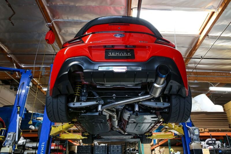 REMARK Catback Exhaust - R1 Spec Single - Exit Full Titanium (Resonated) - 2022-2026 Toyota GR86 / Subaru BRZ