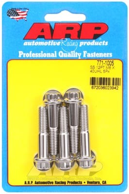 ARP M8 x 1.25 x 40 12pt Stainless Steel Bolts (Set of 5)