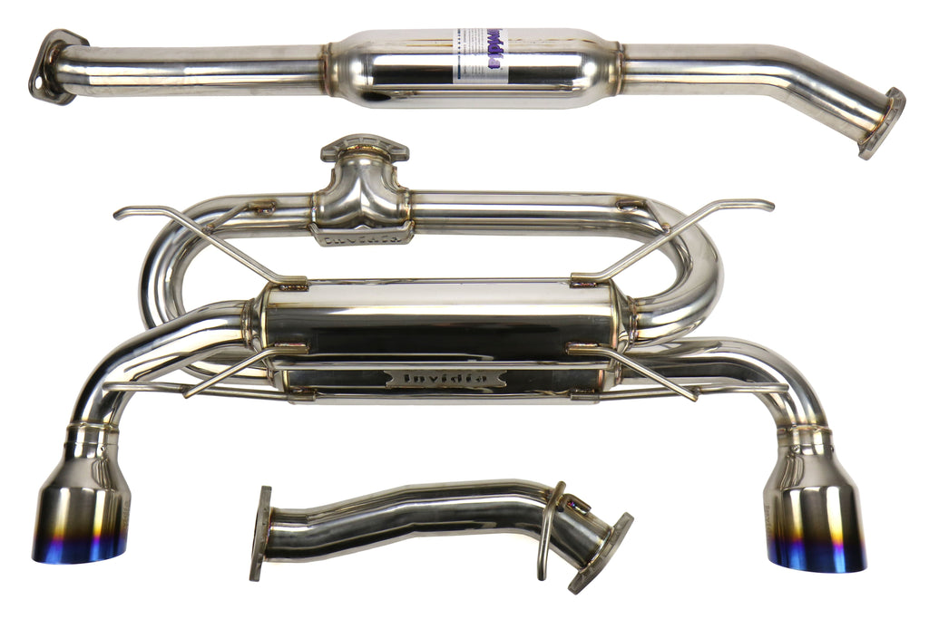 Invidia Gemini R400 Dual Tip Catback Exhaust - Titanium Tips - 2013-2021 Scion FR-S / Subaru BRZ / Toyota 86