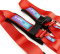 NRG Innovations SFI 16.1 5pt 3 inch Seat Belt Harness with pads / Latch Link - Red 12/22