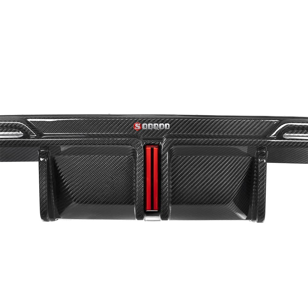 G8X SQ Style Carbon Fiber Diffuser With Brake Light/Splitters Combo