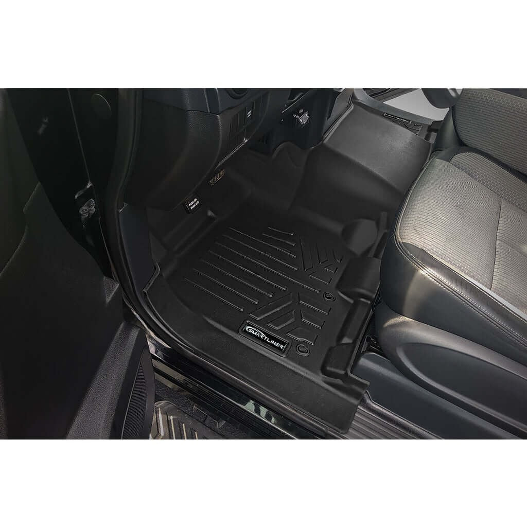 SMARTLINER Floor Liners for 2017-2024 Nissan Titan King Cab (1st Row Bench) With OTH Coverage