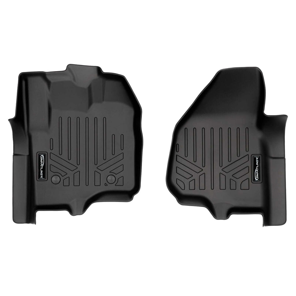 SMARTLINER Custom Fit Floor Liners For 2012-2016 F-250/F-350/F-450 Super Duty Crew Cab with Raised Drivers Side Pedal